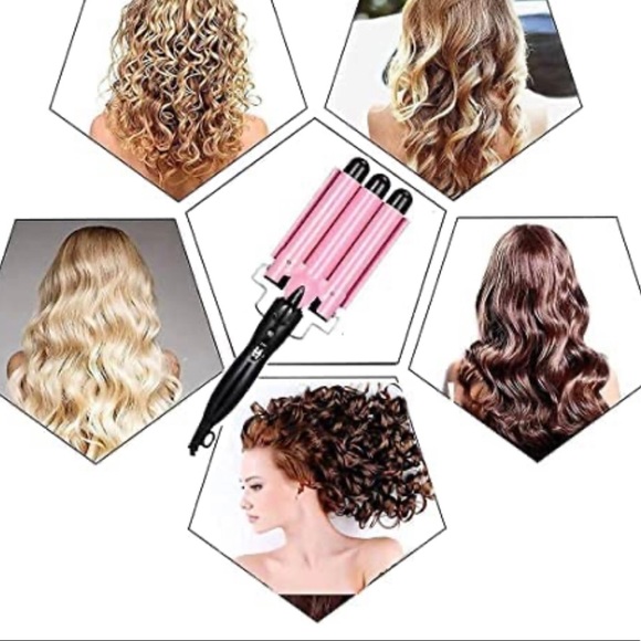 Ceramic Tourmaline 3 Barrel Hair Wave Crimper - Picture 4 of 5